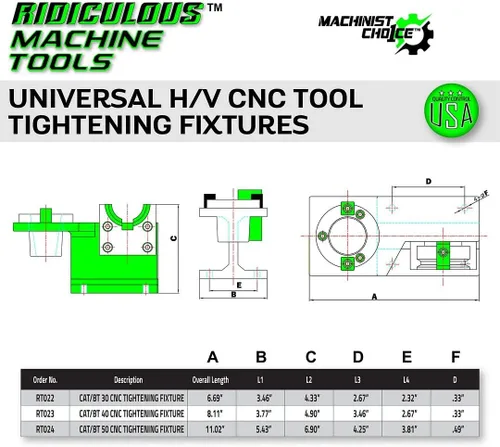 Miniatura 3 de CAT/BT 30 UNIVERSAL CNC AJUSTE FIXTURA-Machinist Choice™