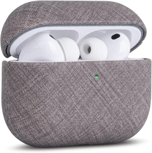 Miniatura 35 de Haobobro Funda de piel para AirPods Pro 3, piel seleccionada respetuosa con la piel, con textura de fibra de carbono, hecha a mano, funda rígida