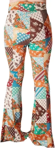 Miniatura 88 de ShopMyTrend - Pantalones de yoga largos con piernas anchas y acampanadas estilo palazzo, con cintura alta, para mujer