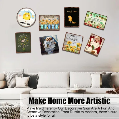 Miniatura 5 de Zomyto Placa divertida de pared con diseño de perro leyendo el periódico en el inodoro, decoración de pared para baño, decoración de pared de baño