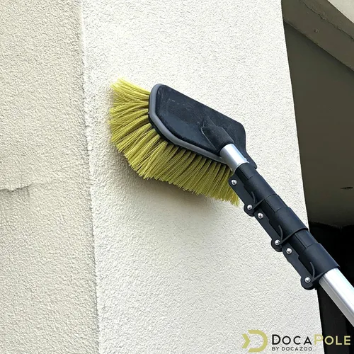 Miniatura 3 de DOCA - Cepillo de limpieza para poste de extensión de mango largo, escoba al aire libre y cepillo para fregar para suelo de casa, cubierta, patio