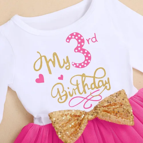 Miniatura 3 de Traje de ratón para niña, 1, 2, 3 cumpleaños, vestido de ratón, falda tutú de lunares, ropa de manga larga para sesión de fotos