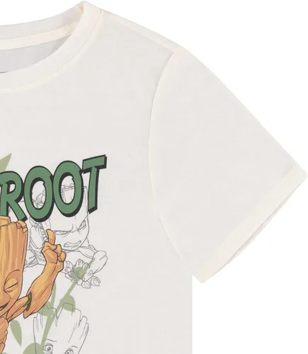 Miniatura 4 de Marvel Camiseta para mujer Comics Groot Guardians of The Galaxy y SHIELD Groot con dobladillo curvado para mujer
