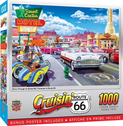 Miniatura 14 de MasterPieces Cruisin' Route 66 - Rompecabezas de 1000 piezas de colección.