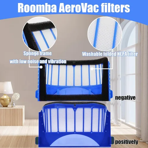 Miniatura 4 de Piezas de repuesto para iRobot Roomba 600 500 Series 694 695 677 671 690 680 660 650 620 614 595 585 564 Vacío Robótico, 2 cepillos de cerdas, 2