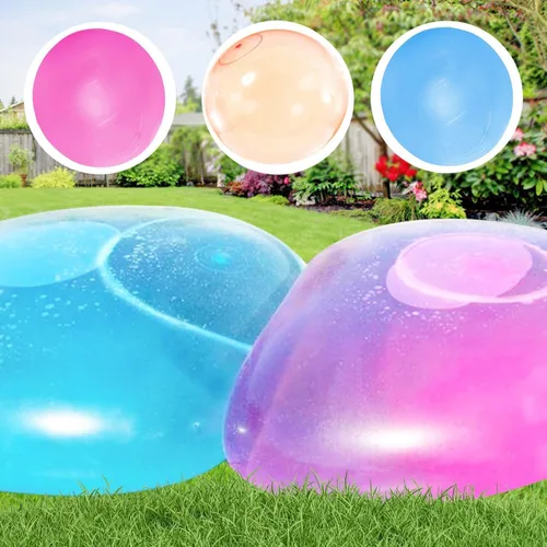 Miniatura 6 de Bola de burbujas gigante de 47 pulgadas para adultos, bola de diversión inflable de inyección de agua, bola de burbujas para playa, jardín, bola