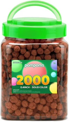 Miniatura 31 de Eppingwin 90 PCS Pompones Multicolores, Pompones Suaves de 1.5 Pulgadas para Manualidades, Colores Surtidos Pompones Grandes para Artes