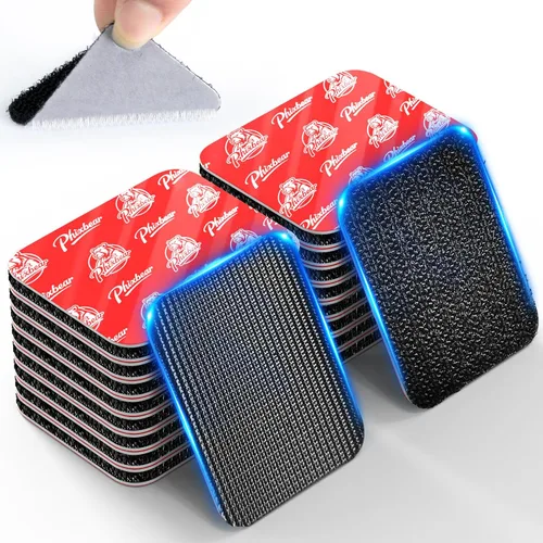 PHIXBEAR Tiras de Gancho y Bucle con Súper Adhesivo Resistente, Hechas de 3M, Resistentes al Calor, Impermeables, para Uso en Exteriores o