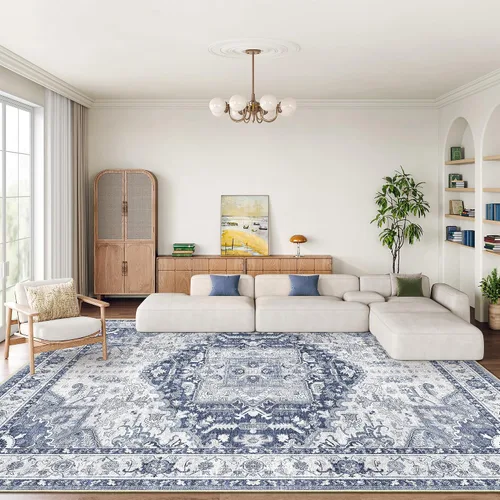 Miniatura 43 de Alfombra de pasillo lavable de 2 x 6 pies - Alfombras de cocina con respaldo antideslizante vintage suave estilo granja, alfombra de entrada