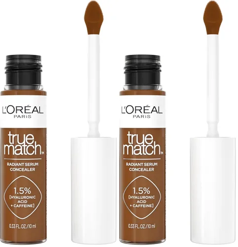 Miniatura 24 de L'Oreal Paris True Match - Corrector de suero radiante, corrector iluminador debajo de los ojos con 1.5% de ácido hialurónico y cafeína, C3, 0.33