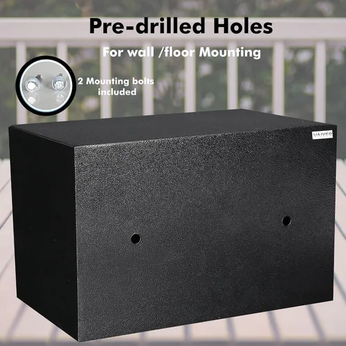 Miniatura 7 de Caja de seguridad electrónica para el hogar y la oficina con teclado digital y llaves, cajas de bloqueo para dinero, cajas de seguridad