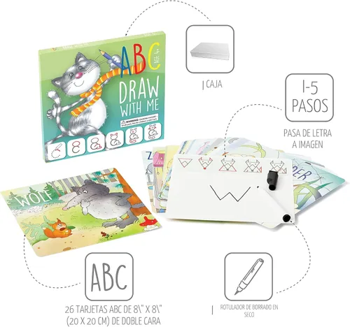 Miniatura 2 de Dibujo con Letras de Aprendizaje del Alfabeto Trazando ABC Conjunto de Juguetes de Escritura a Mano Juego Educativo Regalo de Cumpleaños