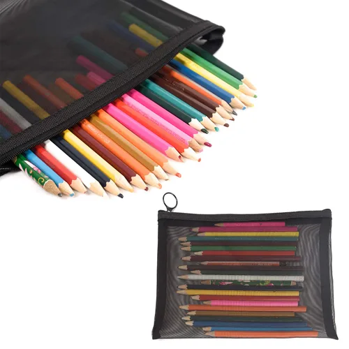 Miniatura 8 de patu Bolsas de malla con cremallera, paquete de 5 (XS/S/M/L y bolsa larga), organizador de accesorios cosméticos de maquillaje de belleza, kit