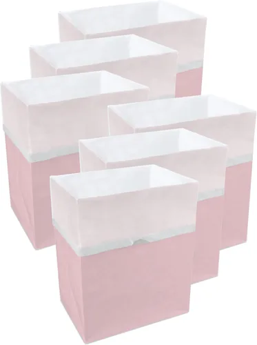 Clean Cubes Botes de basura emergentes desechables de 13 galones (paquete de 6) con bolsas ajustadas – Contenedores plegables de basura y reciclaje