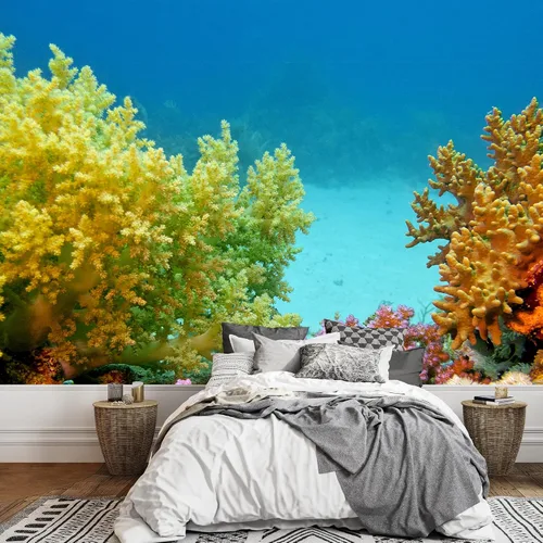 Miniatura 19 de SIGNWIN Adhesivo mural removible para pared, otoño, campo, cabaña, bosque, naturaleza, desierto, fotografía, realismo, paisaje decorativo, colorido