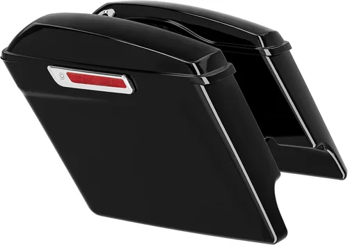 TCMT Alforjas alargadas de 5 pulgadas con llave de cierre para Harley 2014-2024 Touring Road King Electra Street Glide Alforjas Estilo F: Color