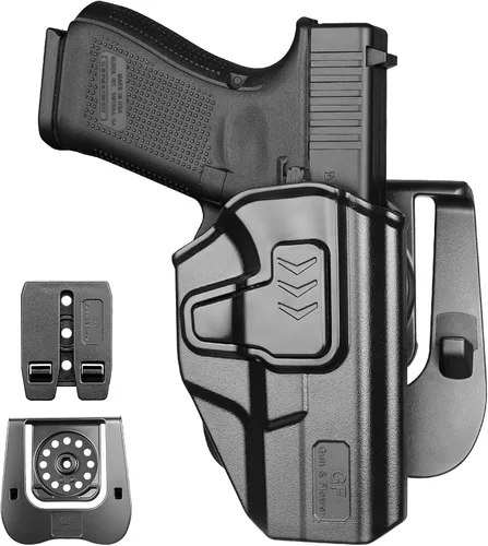Miniatura 10 de GUN & FLOWER Paddle OWB Holster for Glock 17/19, Taurus G2C/G3C, 1911 5" No Rail, with Molle Adapter, Index Finger Release, 360° Adjustable Paddle