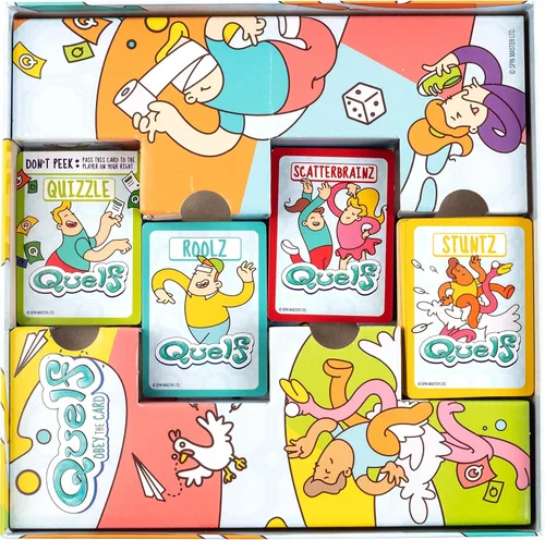 Miniatura 7 de Spin Master Quelf Juego de Mesa: juego de fiesta para adolescentes y adultos - Obedece las cartas para ganar una noche de juego familiar - 300