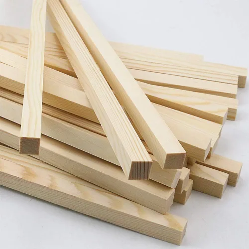 Miniatura 2 de Paquete de 25 varillas o palos cuadrados de madera dura sin terminar de 1/2" x 12