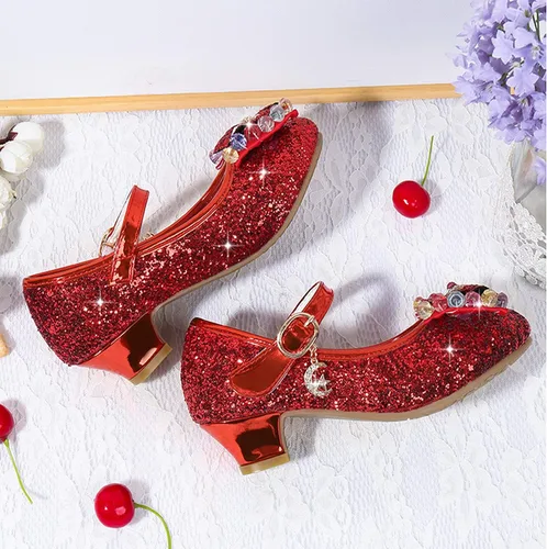 Miniatura 4 de Cadidi Dinos Zapatos de vestir para niñas con tacón de fiesta de boda Mary Jane Princess Flower Shoes (bebéniño pequeñoniño grande)