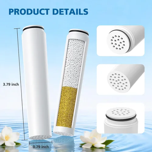 Miniatura 4 de Filtro de ducha mejorado compatible con cabezal de ducha de mano Cobbe para una mayor duración de filtración, filtro de agua de repuesto de alta