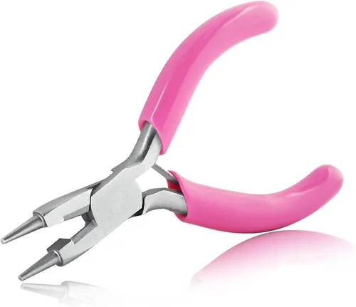 Miniatura 10 de SPEEDWOX Mini Alicates de Punta Larga de 3" Punta de Cadena con Mango de PVC Rosa para Fabricación de Joyas, Envoltura de Alambre, Cuentas