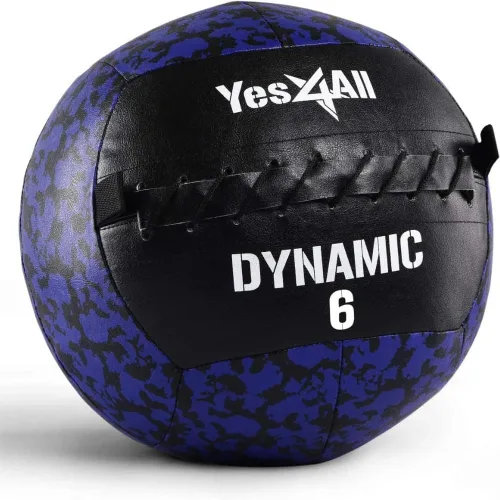 Miniatura 6 de Yes4All Bola de pared, bola de arena de hierro con peso de cuero suave para ejercicio multifuncional dinámico, 6 libras - 30 libras