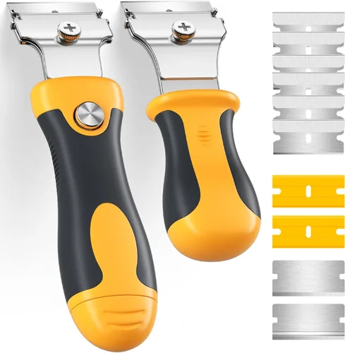DIYSELF Raspador de Cuchillas de Afeitar 12 Unidades Raspador de Vidrio Raspador de Horno para Limpieza Raspador de Afeitar para Pisos Raspador de