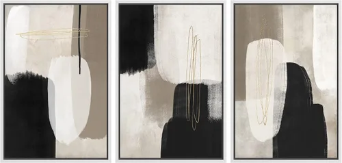 Miniatura 51 de SIGNFORD Impresión en Lienzo Enmarcado Conjunto de Arte de Pared Arte Abstracto Terroso en Tonos Marrón Profundo y Beige Arte Moderno Decorativo
