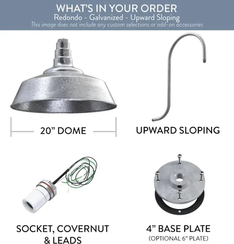 Miniatura 9 de Steel Lighting Co. Luz grande para granero para exteriores, con cuello de cisne, fabricada en Estados Unidos con acero de calibre 18, cúpula de 20