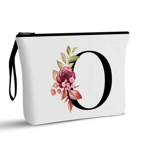 Vavabox A-Z - Bolsa de maquillaje personalizada, regalos de cumpleaños para mujeres y mamá, regalos para mejor amiga, bolsa de cosméticos para novia