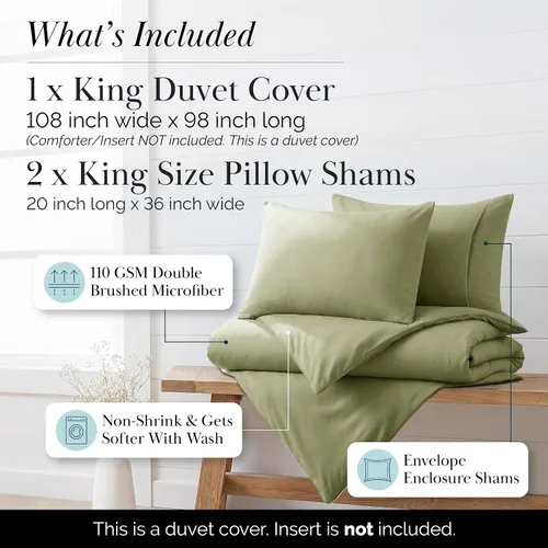 Miniatura 2 de Southshore Fine Living, Inc. Juego de funda de edredón extra grande de tamaño California King, funda de edredón premium suave y cómoda con cierre