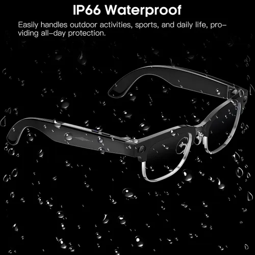 Miniatura 7 de Lentes inteligentes AI con cámara de 8 MP, video HD 1080P y foto 4K, lentes de sol de grabación de audio con traducción AI en tiempo real, audio