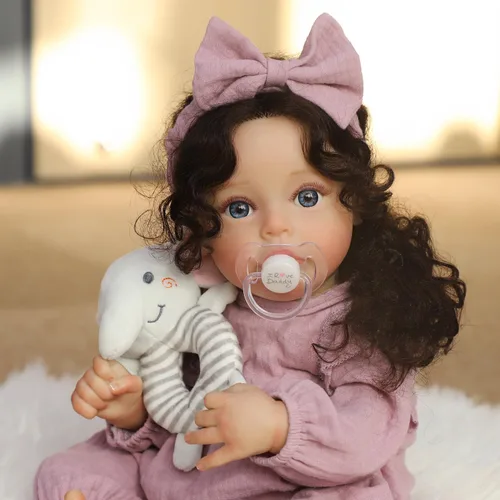 Miniatura 7 de SCOM Muñecas Reborn de bebé realistas, muñeca de bebé recién nacida de 18 pulgadas, muñeca de bebé de silicona linda de la vida real con cuerpo