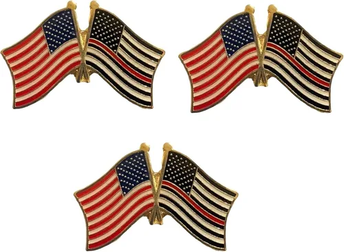 Miniatura 131 de 3 Pines de solapa con banderas de Estados Unidos y países internacionales, paquete de 3 pines dobles con diseño de banderas de Estados Unidos