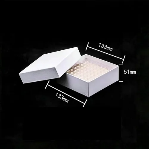 Miniatura 7 de Caja de cartón para congelador, color blanco/81, revestimiento resistente al agua y al hielo, para almacenar crioviales de 0.07 a 0.0 onzas líquidas