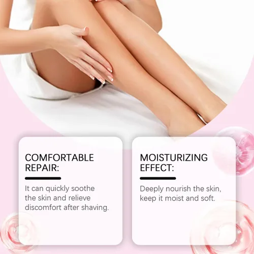 Miniatura 6 de Aceite para después del afeitado de vainilla y fresa para mujer, suave después del afeitado, cuidado de la piel suave, evita el vello encarnado