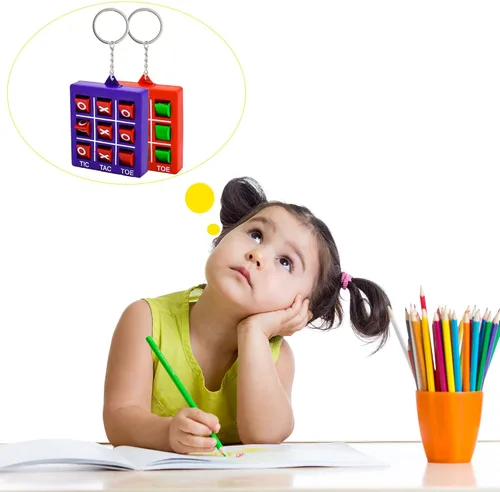 Miniatura 7 de Paquete de 24 llaveros Tic-Tac-Toe para juego de Tic-Tac-Toe, mini portátil de bolsillo para juegos de mesa de bolsillo Tic Tac Toe llavero