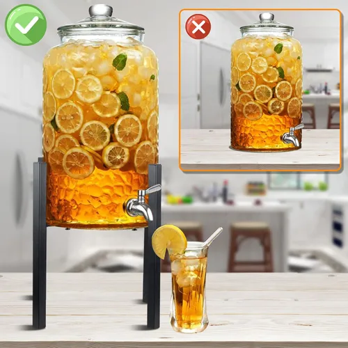 Miniatura 6 de Dispensador de filtro de agua, soporte para mostrador de bebidas, soporte para dispensadores de agua por gravedad de encimera