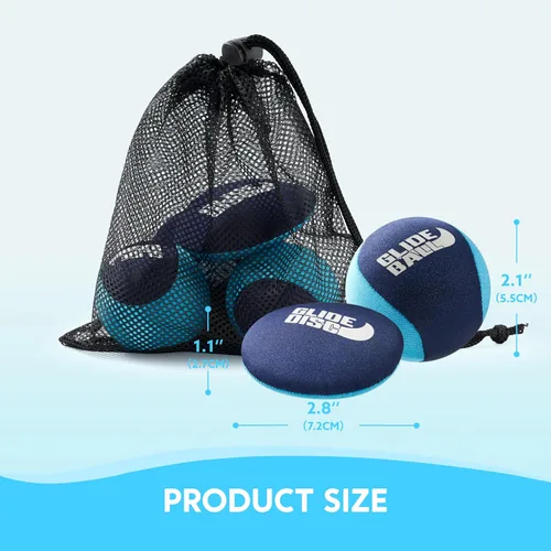 Miniatura 7 de SYNCFUN 4 Pcs Skip Water Balls,Splash Water Bouncing Balls with Mesh Bag, Beach Toys for Kids, Pool Toys for Friends and Family, Fly Swimming Game