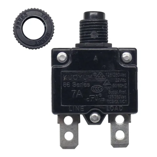 Miniatura 17 de KUOYUH Serie 88 125/250VAC 32VDC 50/60Hz Disyuntor de Sobrecarga Térmica 3-30A (5A)