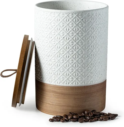 Miniatura 17 de Miamolo Botes de cerámica para café Contenedores de cocina para almacenamiento de alimentos para especias, azúcar, bolsas de té, botes apilables
