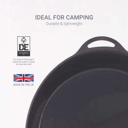 Miniatura 5 de Lifeventure Juego de vajilla Ellipse de plástico de 4 piezas: cuchillo/tenedor/cuchara, plato, tazón, taza para camping, viajes y exteriores Grafito