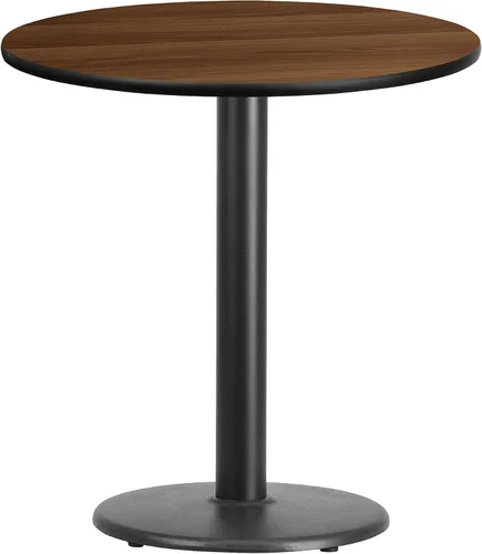 Miniatura 5 de Flash Furniture Mesa laminada negra redonda de 24" con base redonda de altura de mesa de 18