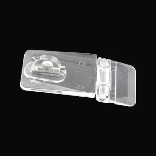 Miniatura 4 de 4 juegos de hebillas de cierre de bisagra de acrílico de 0.98 x 1.97 pulgadas para mini puertas, joyero, mini gabinete
