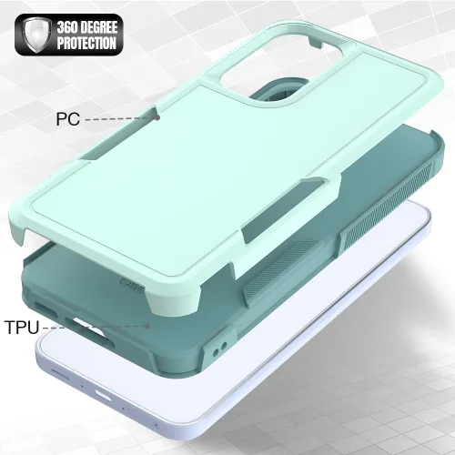 Miniatura 34 de Jeylly Compatible con Samsung Galaxy A22 5G Funda, Funda Samsung A22 5G con 2pcs protectores de pantalla de vidrio templado