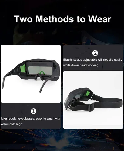 Miniatura 4 de Vista panorámica Gafas de soldadura de color verdadero oscurecimiento automático gafas de soldadura soldador seguridad protección ocular máscara