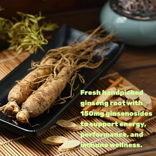 Miniatura 4 de Extracto de raíz de ginseng panax rojo coreano, 7,500 mg en porción, 240 cápsulas blandas - 150 mg de ginsenósidos activos