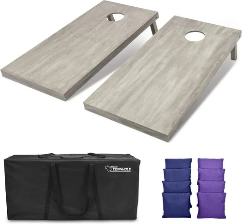 Miniatura 90 de GoSports Juego de tablas de cornhole de madera de tamaño reglamentario de 4 x 2 pies, incluye funda de transporte y bolsas de frijoles