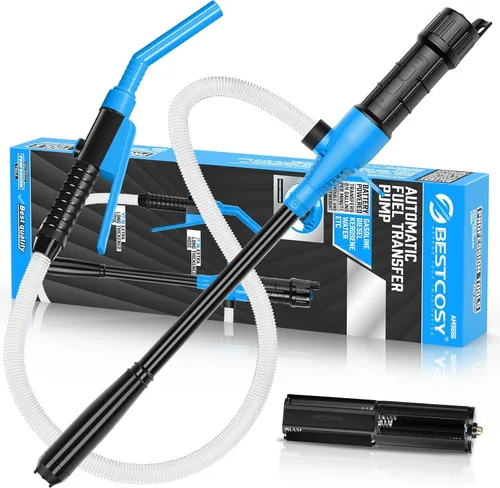 Miniatura 16 de Bomba eléctrica de transferencia de combustible, bomba de sifón de transferencia de fluido portátil de 2.4 GPM con tubería de aceite, bombas de gas